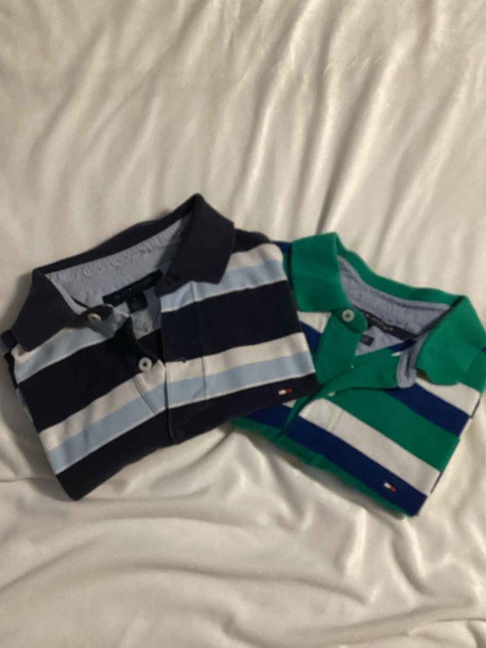 Tommy Hilfiger Unisex Short Sleeve Polo Striped Shirt Bundle